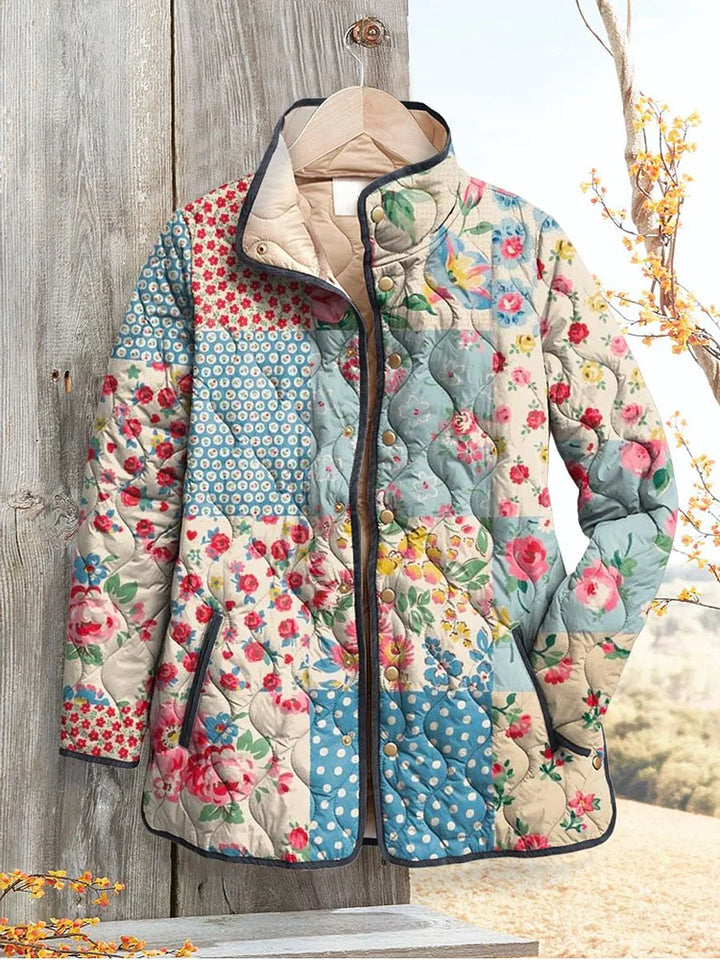 Emily & Isabella Brooks | Floral Quilted Jacket for Women - Casual Style