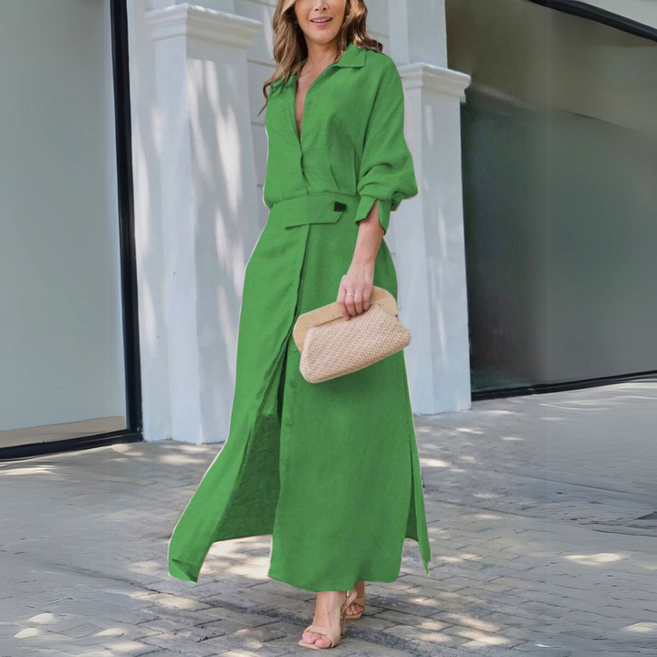 Emily & Isabella Brooks | Elegant Maxi Dress, V-Neck