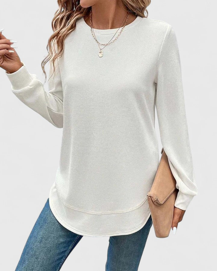 Emily & Isabella Brooks | Elegant O-Neck Long Sleeve