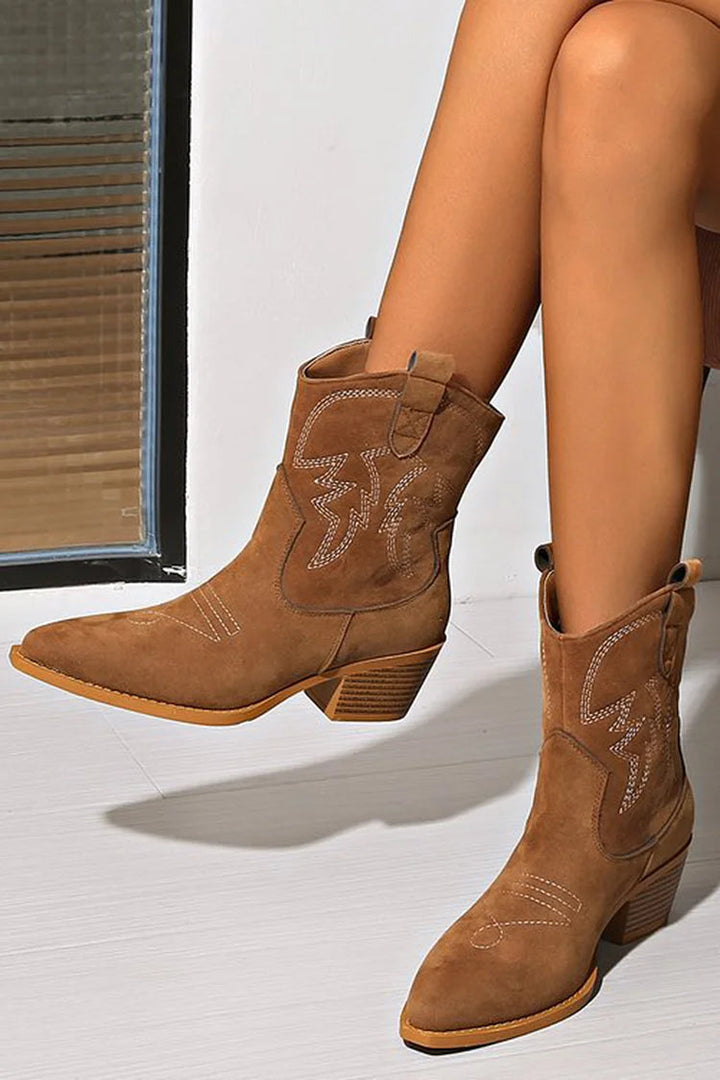 Emily & Isabella Brooks | Pointed Western Ankle Boot