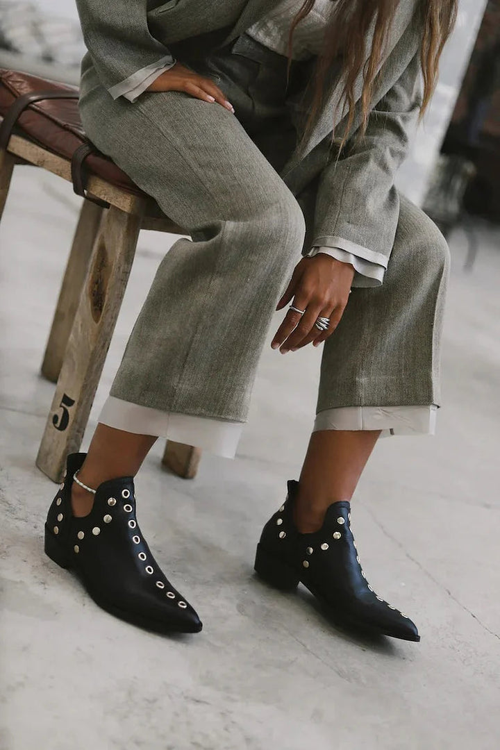 Emily & Isabella Brooks | Pointed Studded Ankle Boot