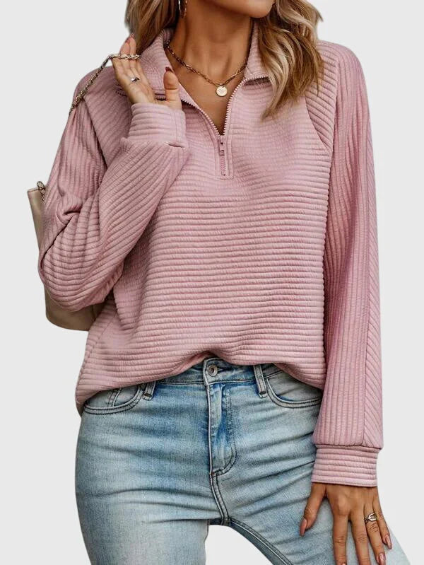 Emily & Isabella Brooks | Elegant Half-Zip Sweater
