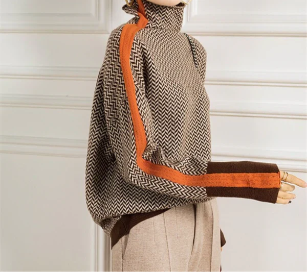 Emily & Isabella Brooks | Herringbone Turtleneck