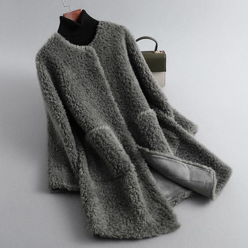 Emily & Isabella Brooks | Shearling coat with wool lining