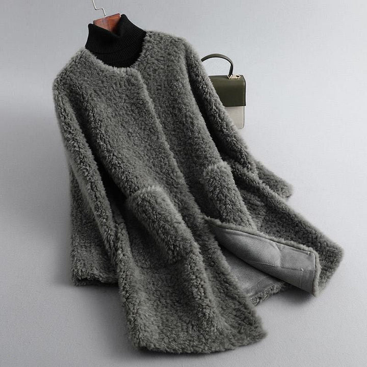 Emily & Isabella Brooks | Shearling coat with wool lining