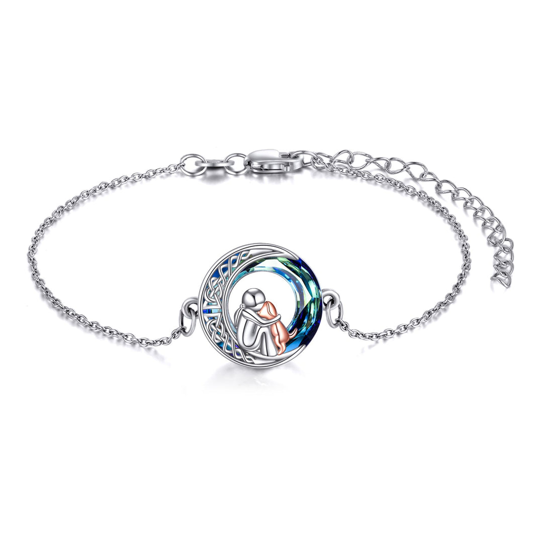 Emily & Isabella Brooks | Adjustable Dog Charm Bracelet in Sterling Silver
