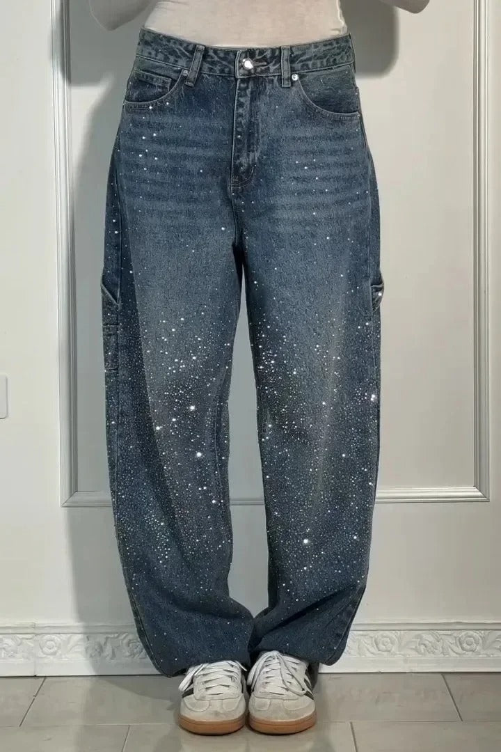 Emily & Isabella Brooks | High-Waist Glitter Jeans