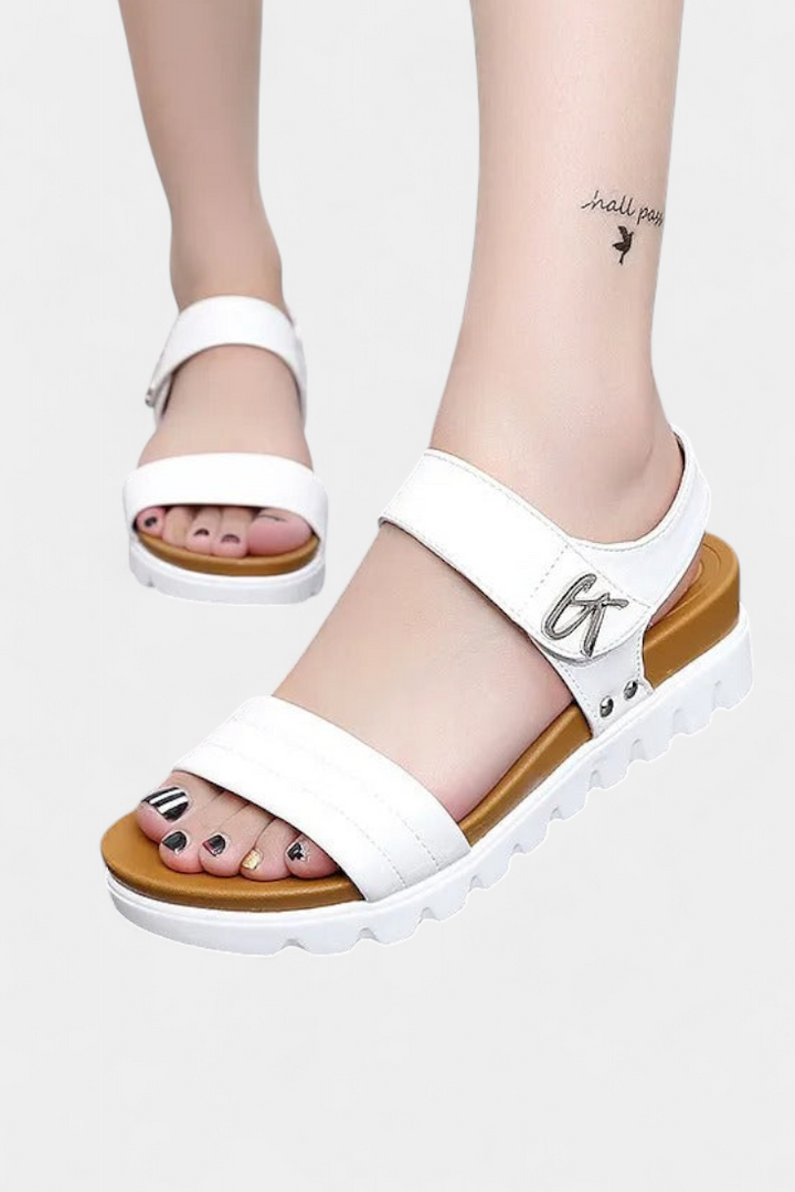 Emily & Isabella Brooks | Casual Platform Sandals, Double Strap, Adjustable Buckle