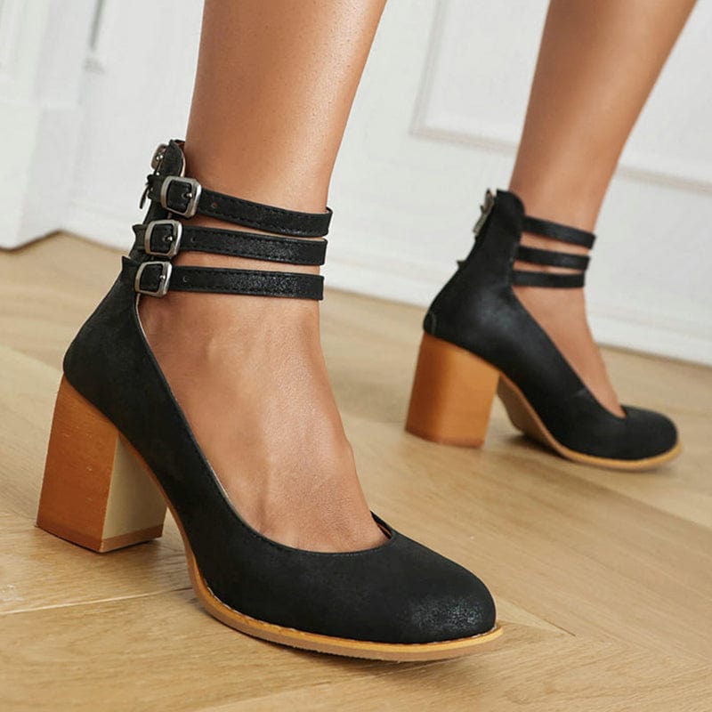 Emily & Isabella Brooks | Triple Buckle Heels