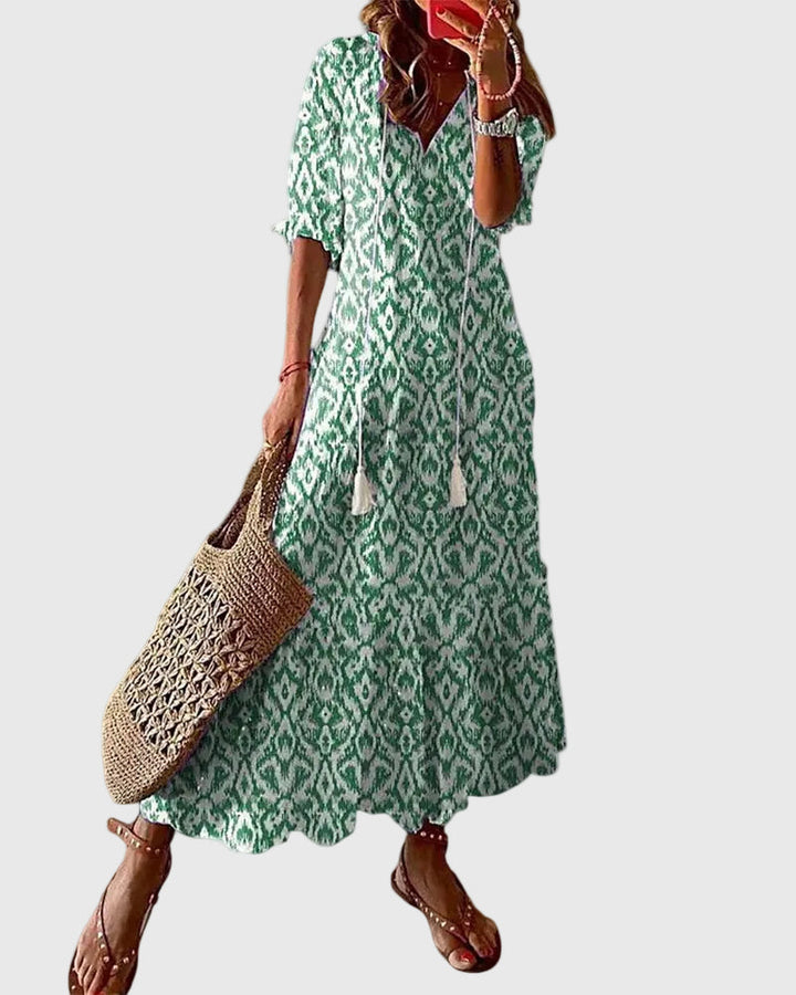 Emily & Isabella Brooks | Boho Vintage Summer Maxi Dress