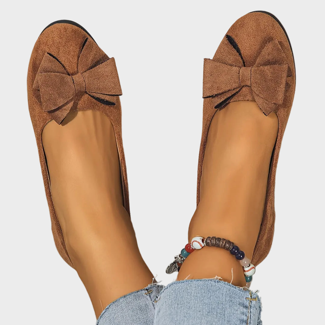 Emily & Isabella Brooks | Breathable Non-Slip Loafers in Bow Tie Design