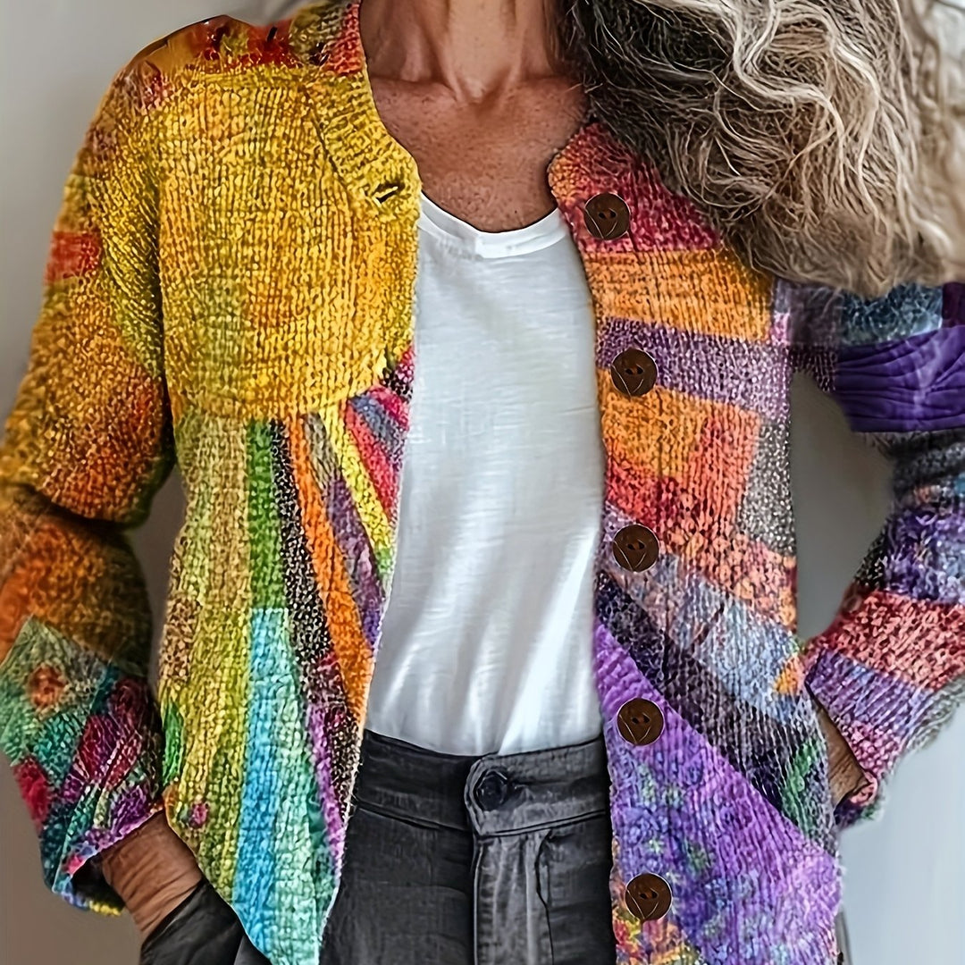 Emily & Isabella Brooks | 3D Rainbow Floral Cardigan
