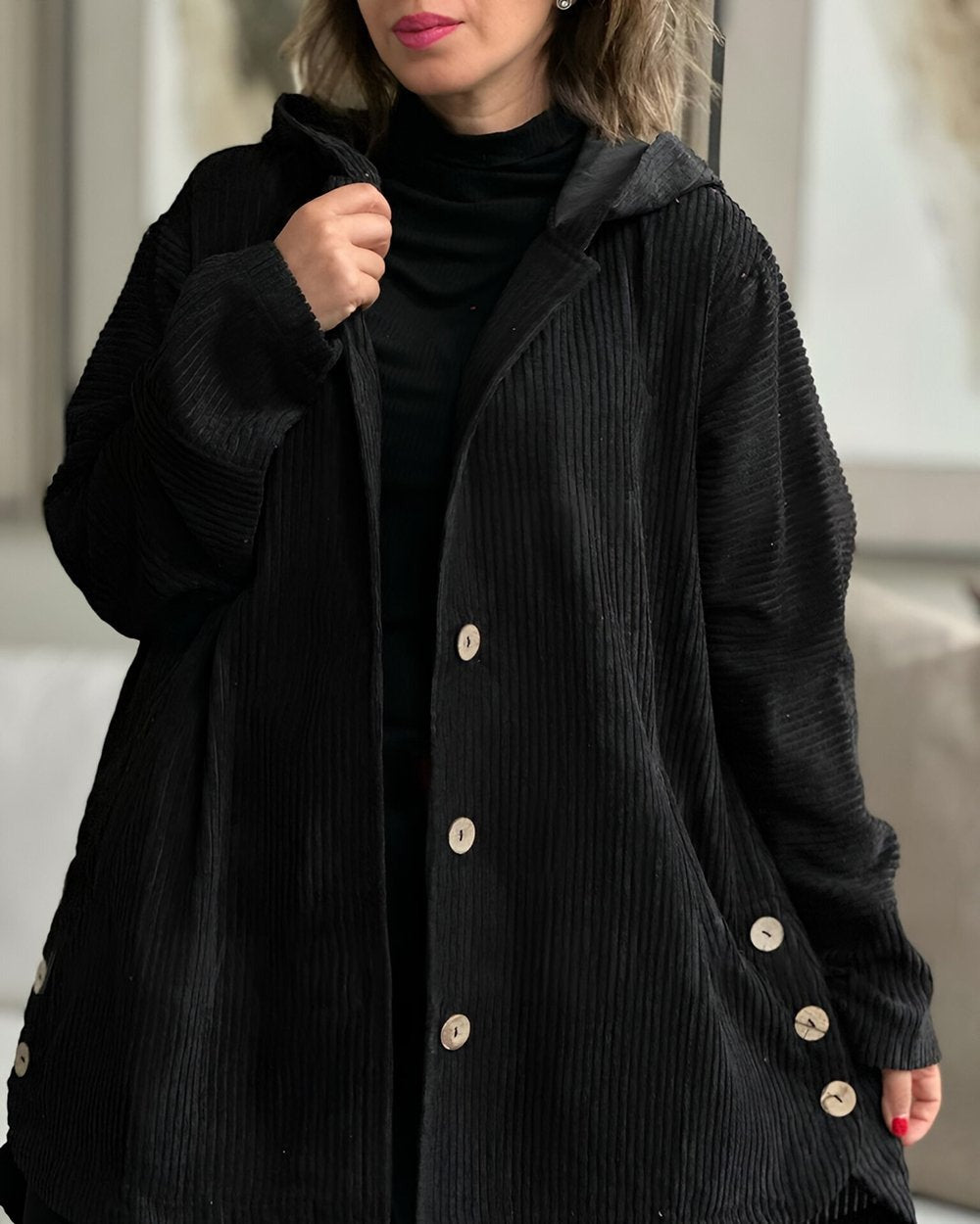 Emily & Isabella Brooks | Corduroy Jacket with Hood