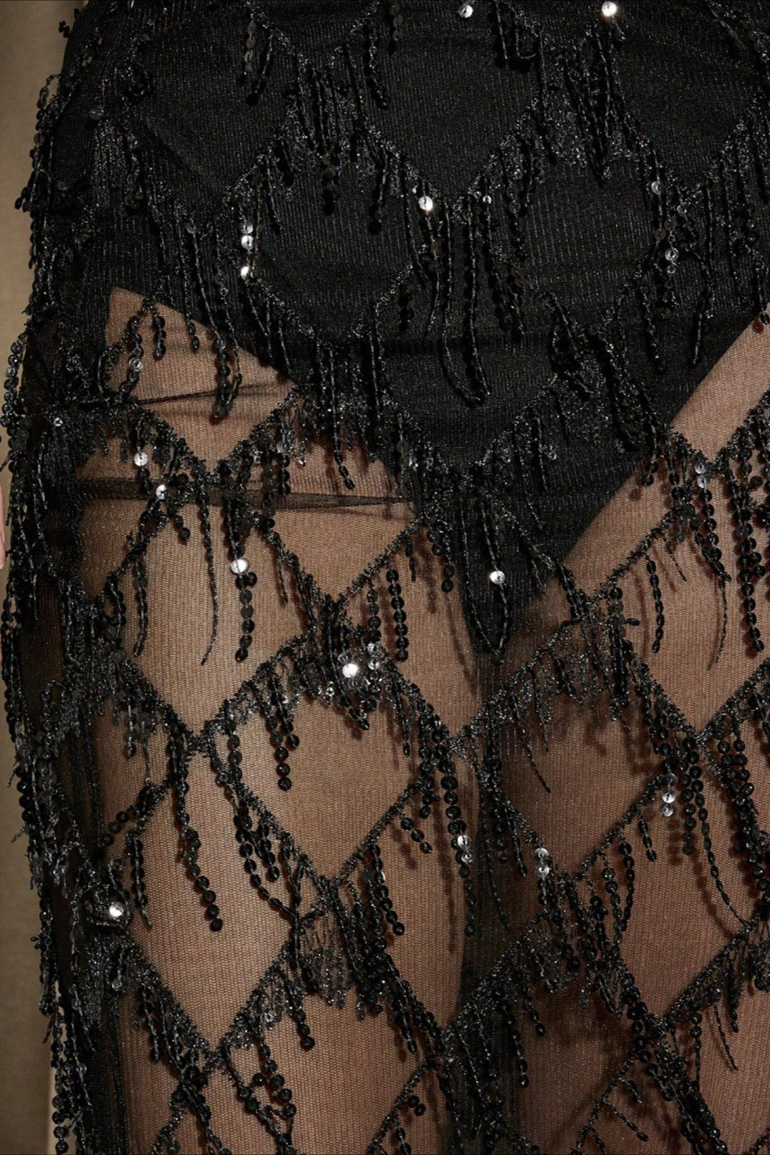 Emily & Isabella Brooks | Sequin Fringe Midi Skirt