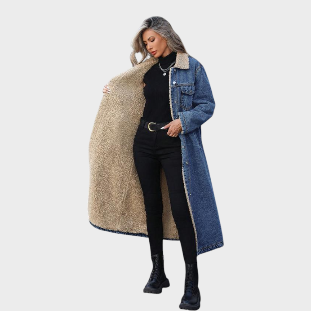 Emily & Isabella Brooks | Long Fleece Lined Jacket Winter Coat