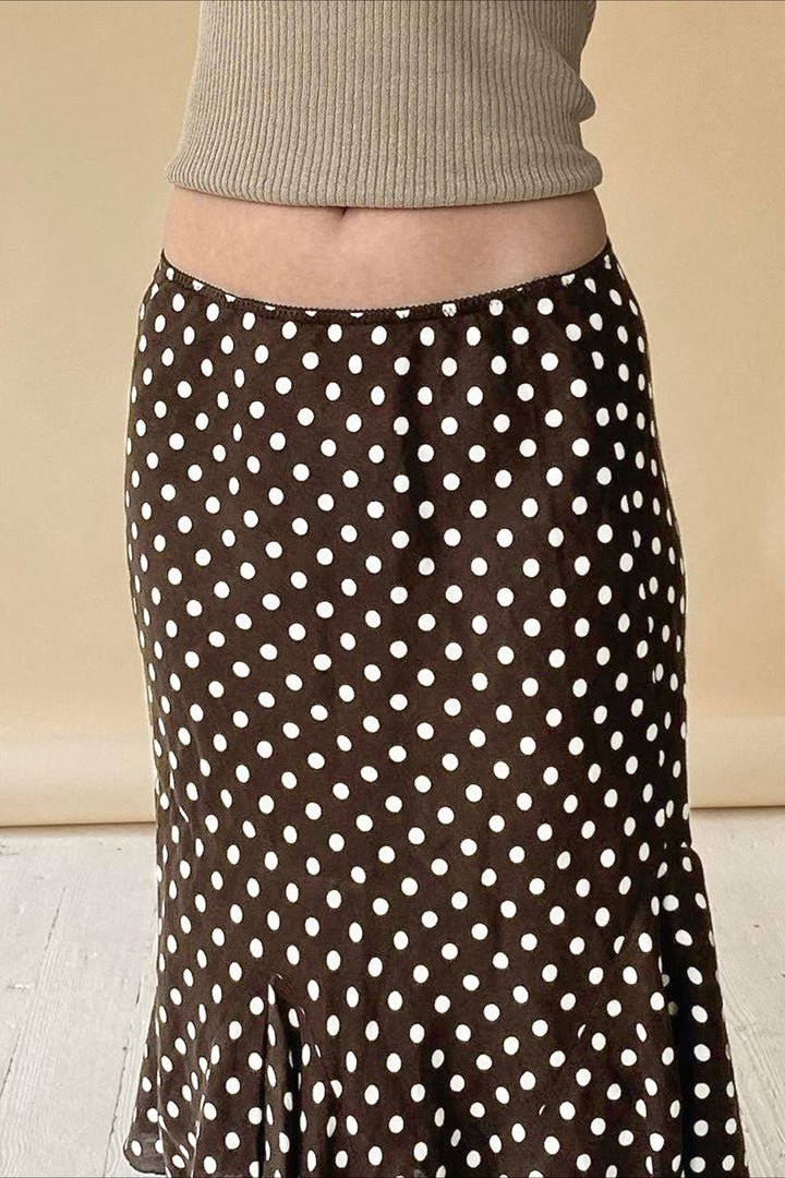 Emily & Isabella Brooks | Polka Dot Low Waist Skirt