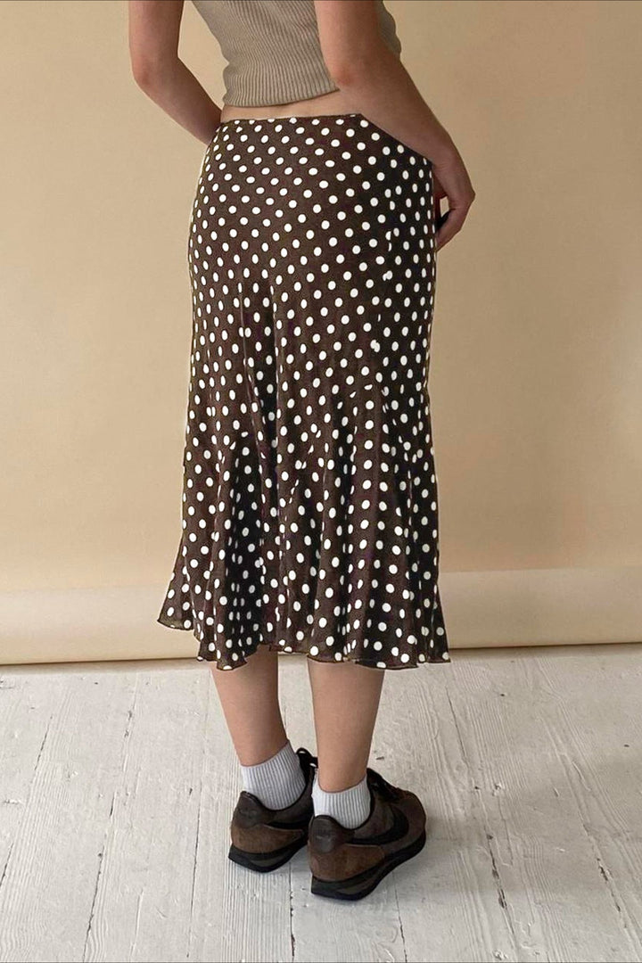 Emily & Isabella Brooks | Polka Dot Low Waist Skirt