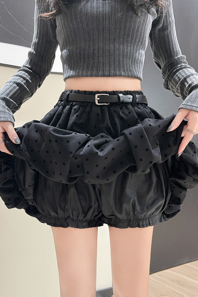 Emily & Isabella Brooks | Black Belted Tulle Mini Skirt