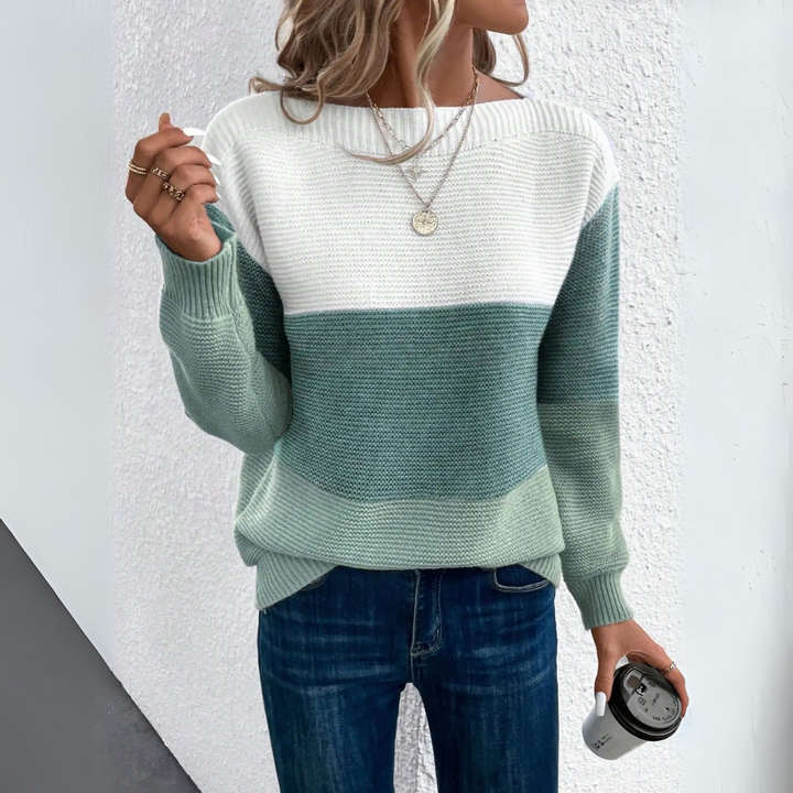 Emily & Isabella Brooks | Patchwork Sweater, Cozy Fit