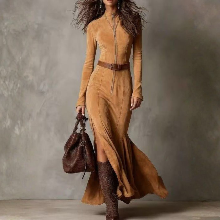 Emily & Isabella Brooks | Suede Maxi Dress