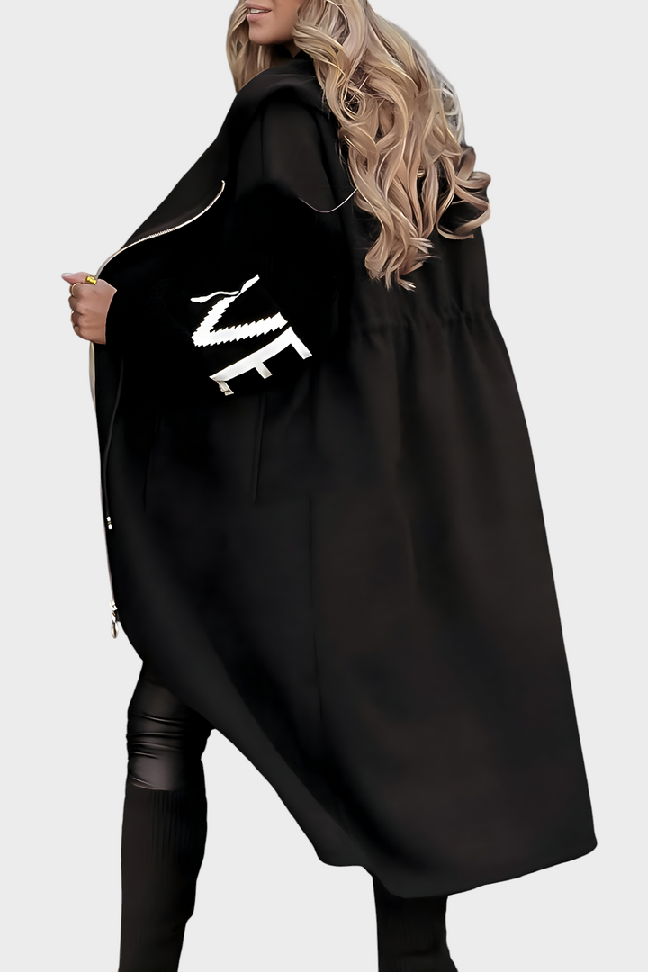 Emily & Isabella Brooks | Women's Jacket with Knitted Sleeves and Hood