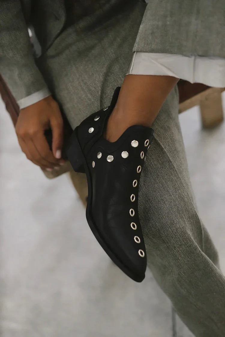 Emily & Isabella Brooks | Pointed Studded Ankle Boot