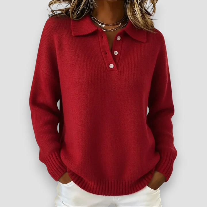 Emily & Isabella Brooks | Soft Knit Polo Sweater