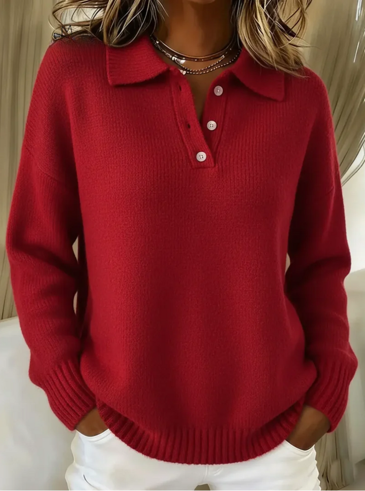 Emily & Isabella Brooks | Soft Knit Polo Sweater