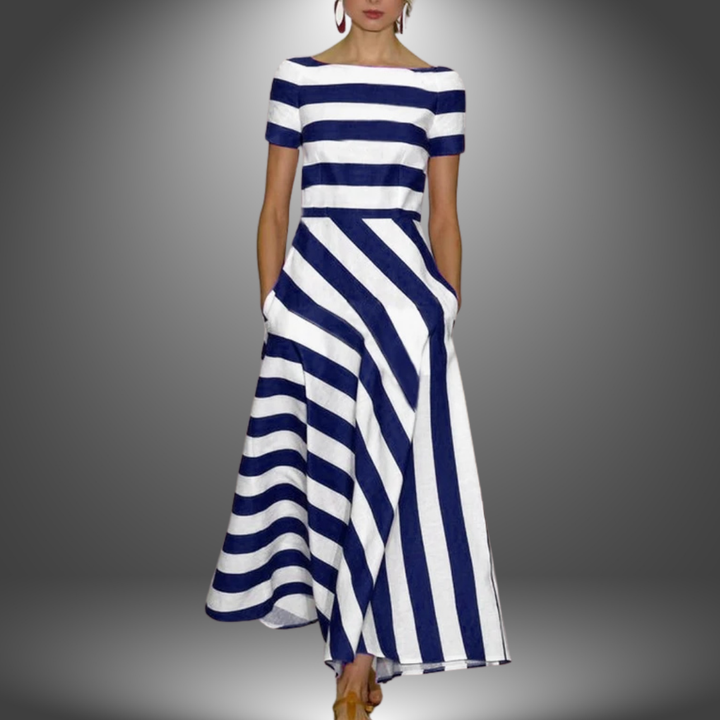 Emily & Isabella Brooks | Light Stripe Dress