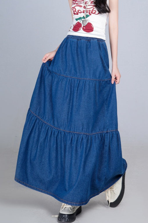 Emily & Isabella Brooks | Plus Size Elastic Waist Flowy Skirt
