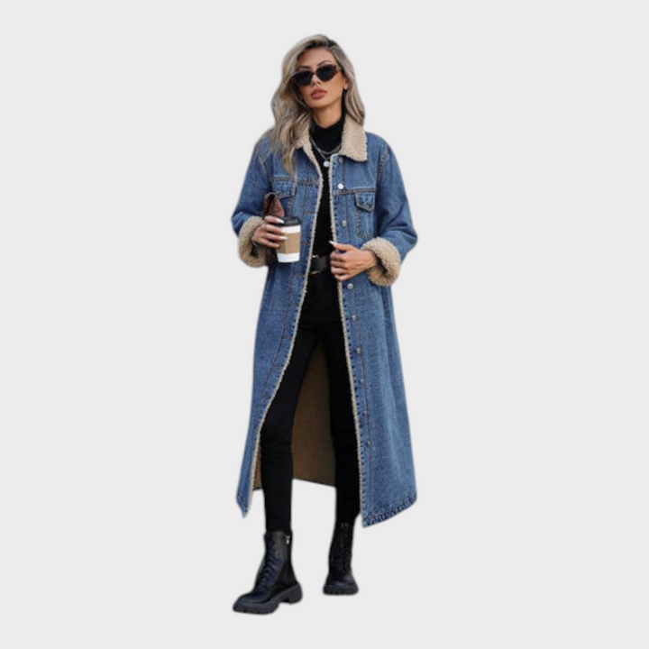 Emily & Isabella Brooks | Long Fleece Lined Jacket Winter Coat