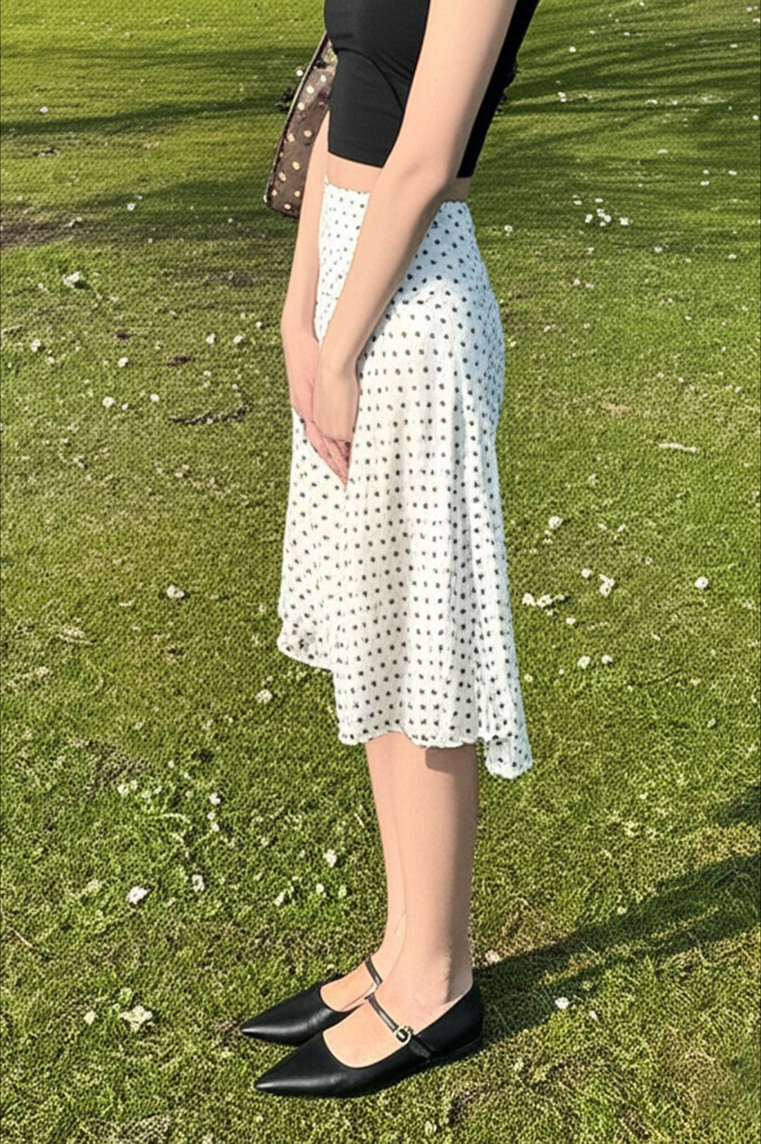 Emily & Isabella Brooks | Polka Dot Mesh Layered Skirt