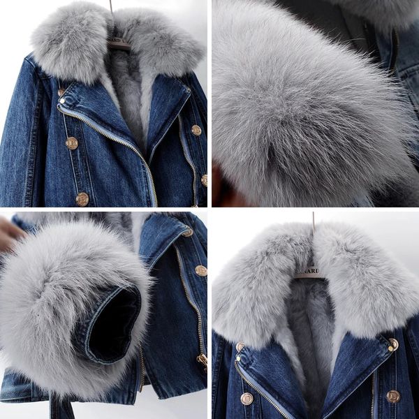 Emily & Isabella Brooks | Fox Fur Denim Jacket