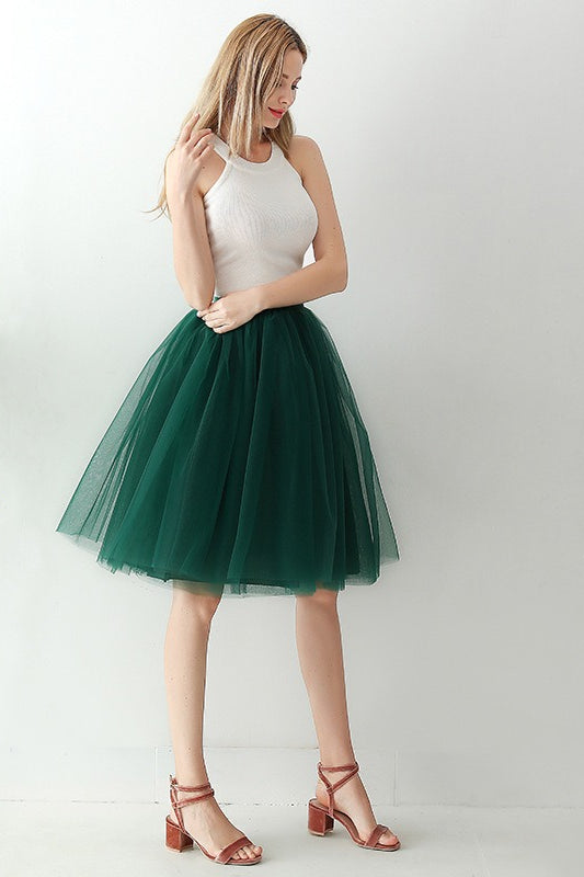Emily & Isabella Brooks | High Waist Tulle Puff Mini Skirt