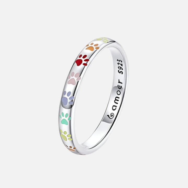 Emily & Isabella Brooks | Sterling Silver Ring with Paw Design