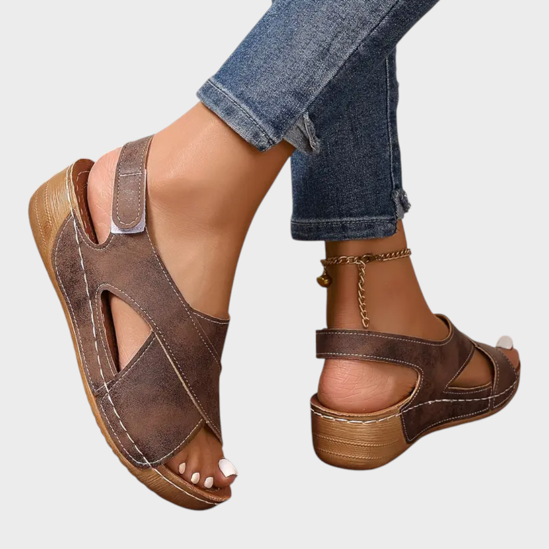 Emily & Isabella Brooks | Women's Solid Color Summer Wedge Sandals