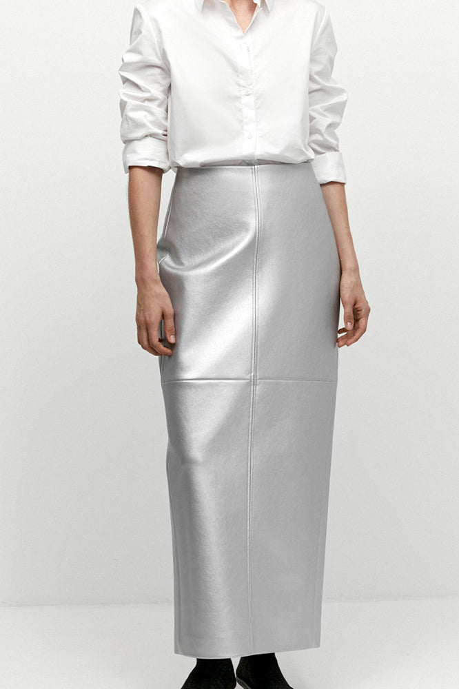 Emily & Isabella Brooks | High Gloss PU Leather Bodycon Skirt