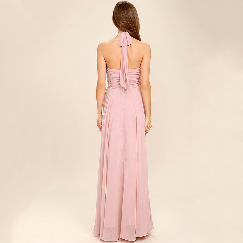 Emily & Isabella Brooks | Chiffon Halter Neck Cocktail Dress