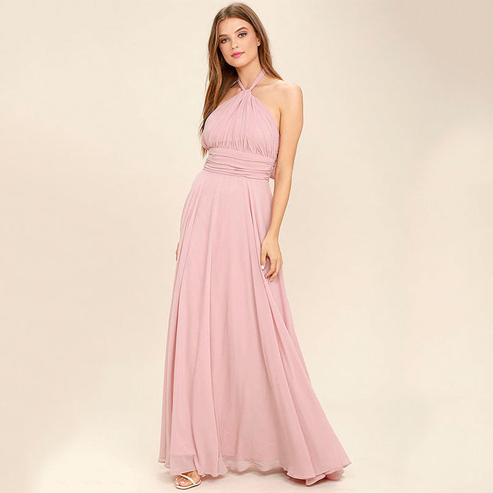 Emily & Isabella Brooks | Chiffon Halter Neck Cocktail Dress