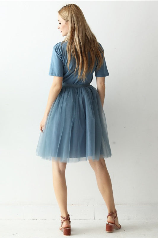 Emily & Isabella Brooks | High Waist Tulle Puff Mini Skirt