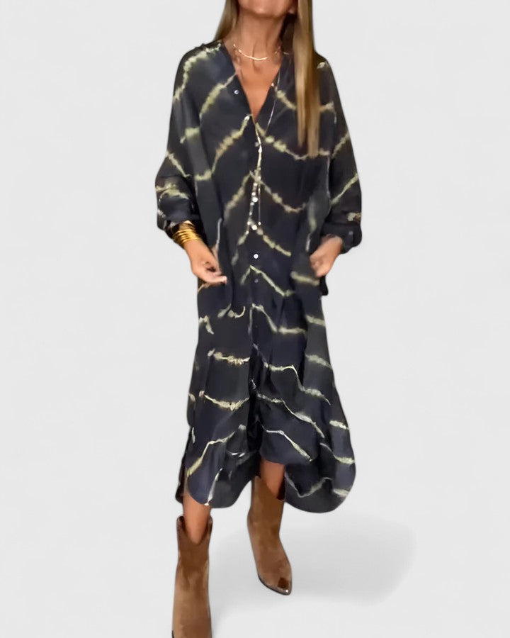 Emily & Isabella Brooks | Boho Striped Maxi Dress