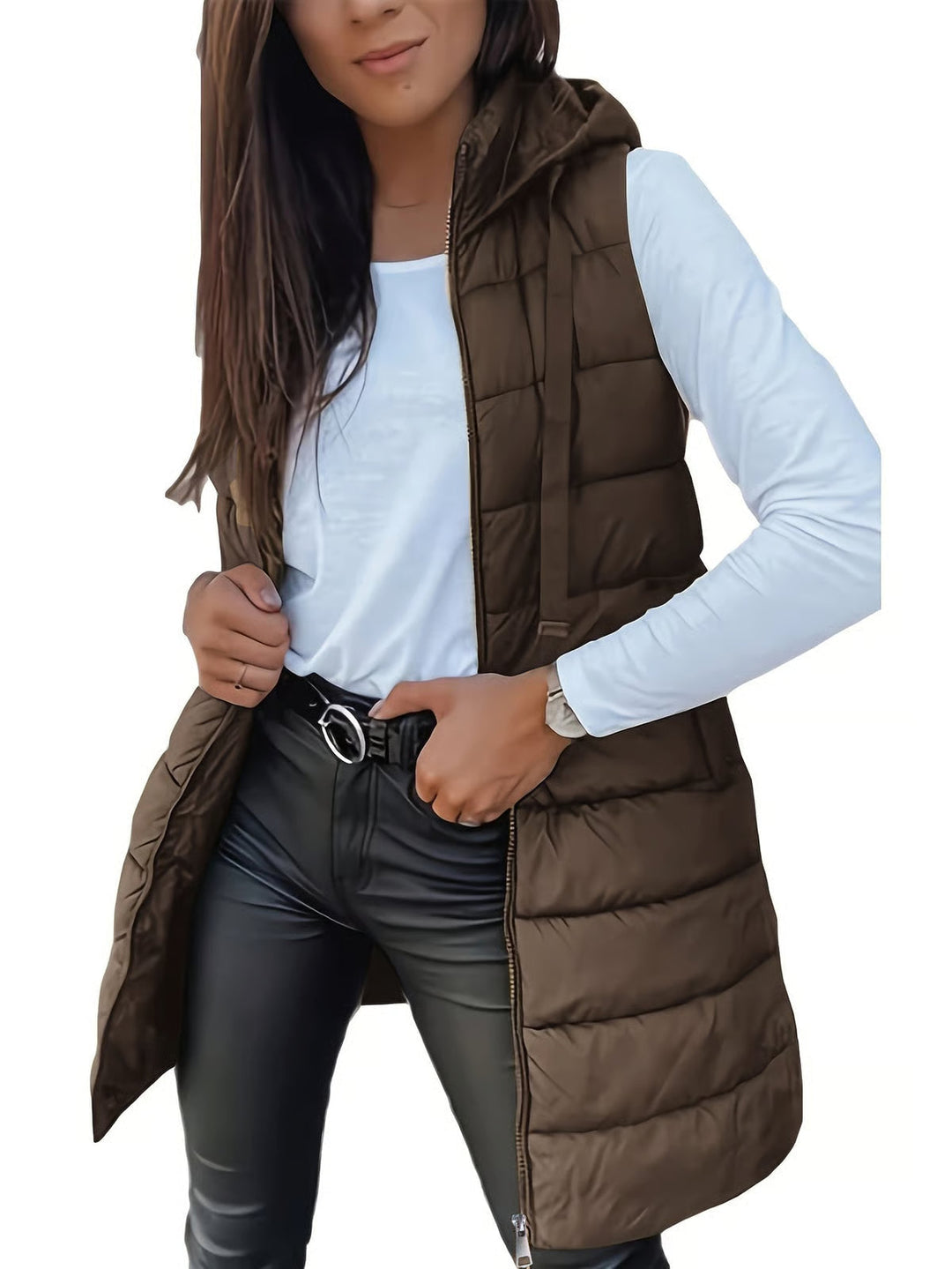Emily & Isabella Brooks | Women's Long Sleeveless Jacket