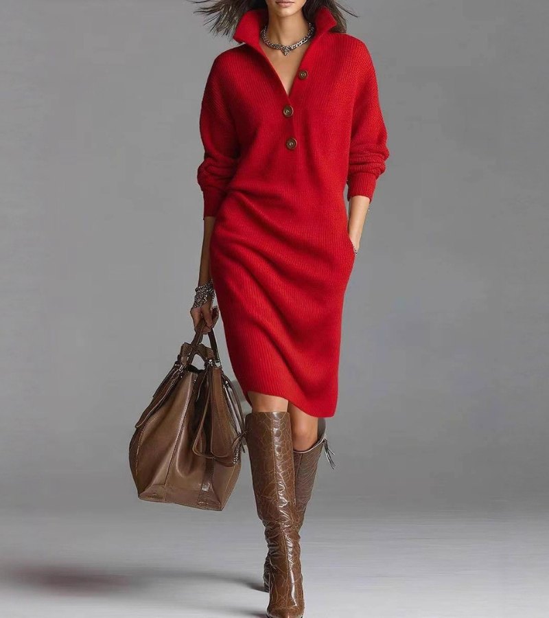 Emily & Isabella Brooks | Warm Knit Dress
