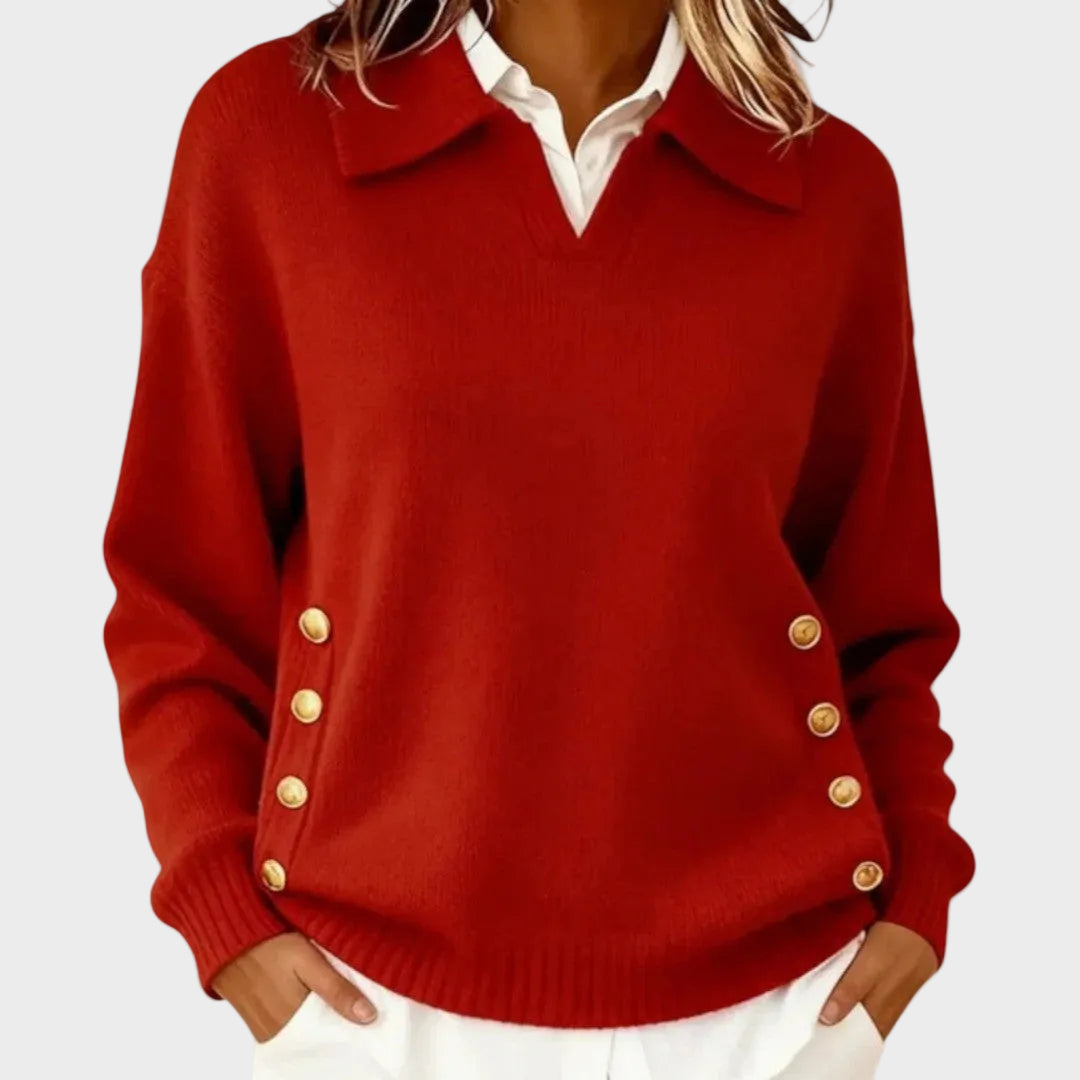 Emily & Isabella Brooks | Button Detail Sweater