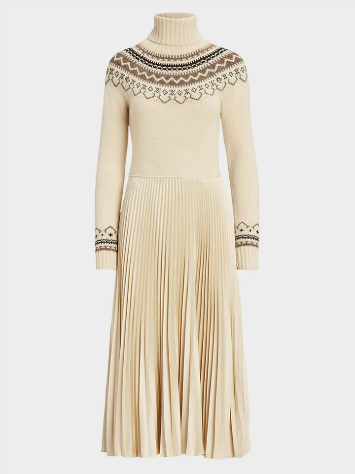 Emily & Isabella Brooks | Women's Turtleneck Sweater, Fair Isle Pattern