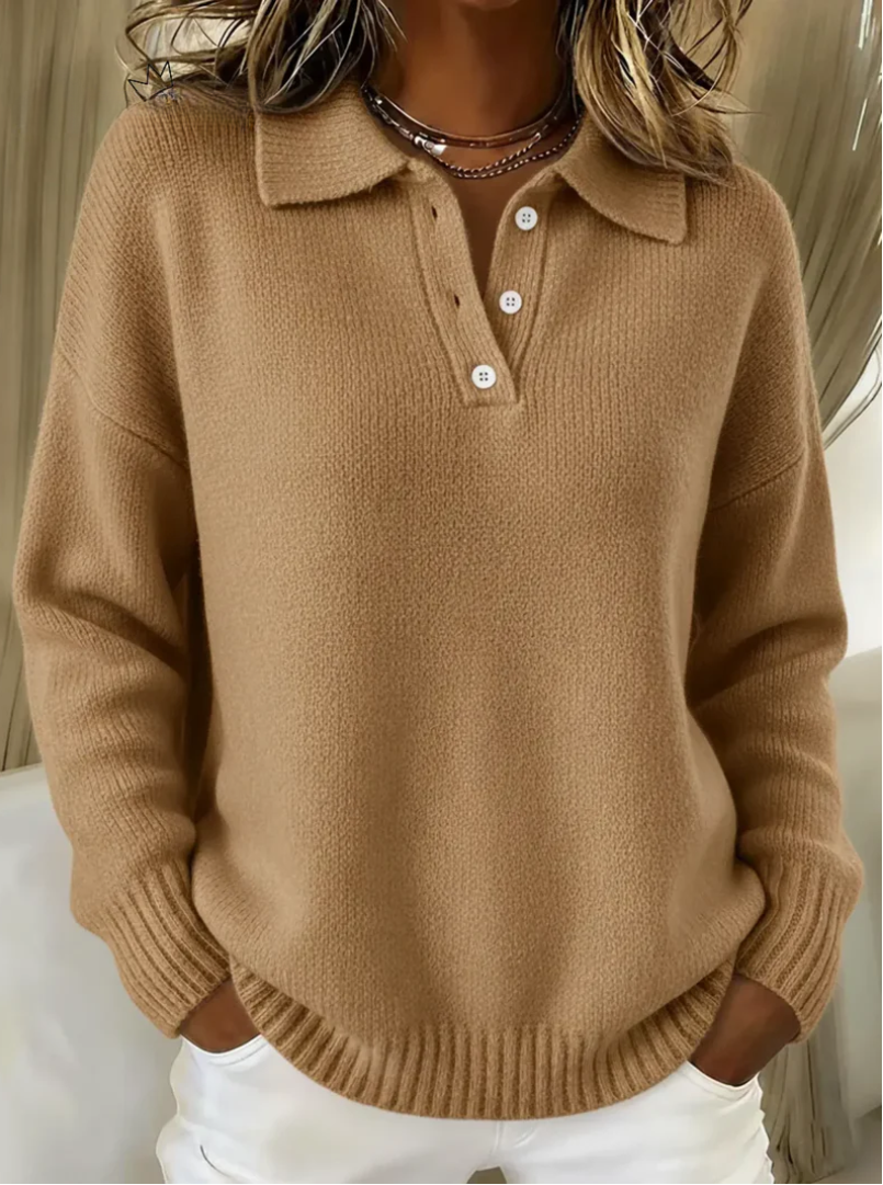 Emily & Isabella Brooks | Soft Knit Polo Sweater