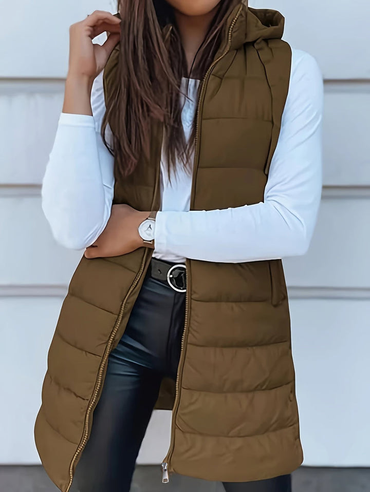 Emily & Isabella Brooks | Women's Long Sleeveless Jacket