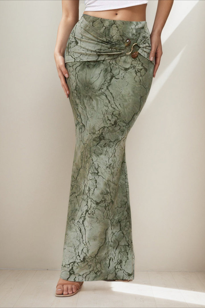 Emily & Isabella Brooks | Printed Slim Long Skirt