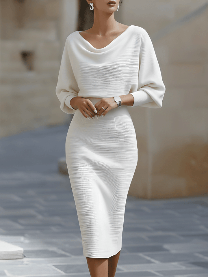 Emily & Isabella Brooks | Midi Dress in Luxurious Fabric