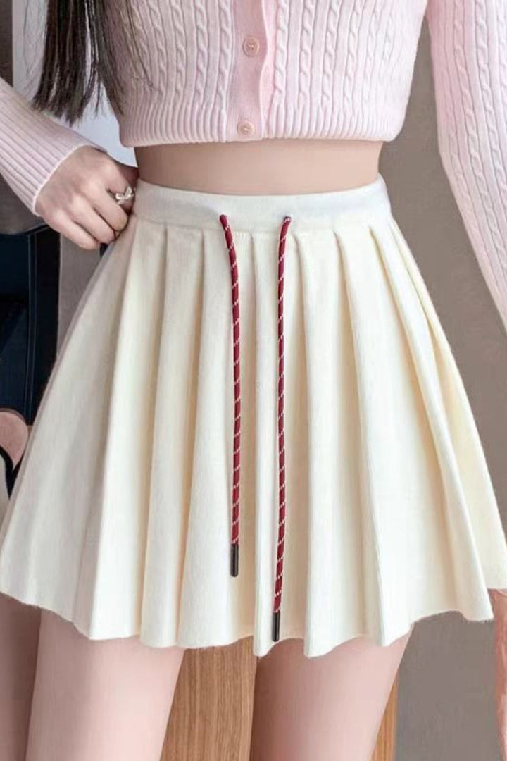 Emily & Isabella Brooks | Pleated Knit Mini Skirt